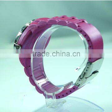 Classic Silicone Women Case and Band Watches for Ladies photo-4