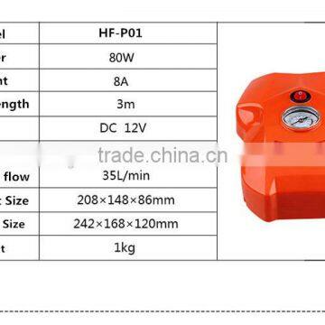 HF-P01 004 Brand New Tire Inflator 12V Electric Car Air Compressor Pump For Vehicle Car Auto / Bike