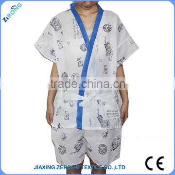 Disposable pp non woven sanua clothing, sauna suits, disposable bathrobe