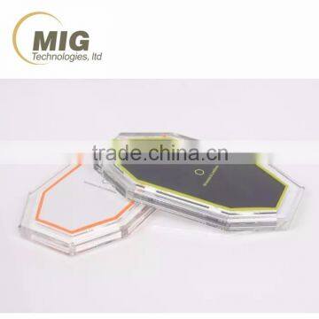 3 coils wireless charger for samsung s6 charging pad with led flashing light for samsung s6 s6 edge