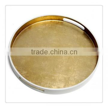 Gold Serving Plastic Round Tray