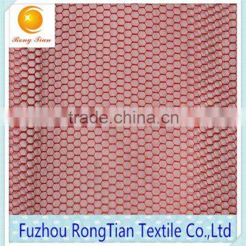 Wholesale red polyester 21gsm organza mesh fabric for wedding dress