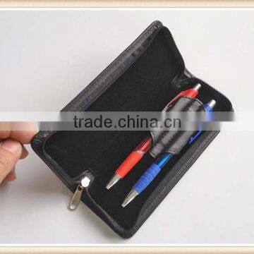 Slim PU leather pen storage case for metal pen