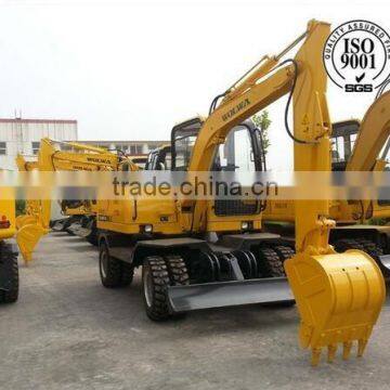 DLS865-9A 6ton mini wheel excavator with KYB pilot pump manufacture