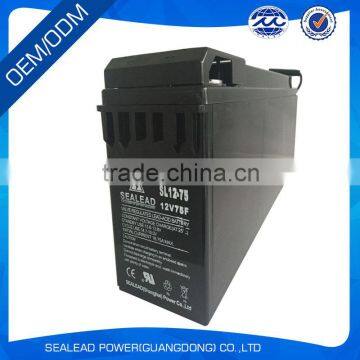 Best Quality 12v 75AH Front terminal battery UPS