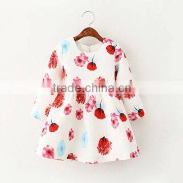 Korean fashion china baby clothing manufacturing princess printed flower dress,