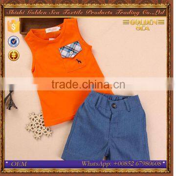 new arrivel summer clothing short sleeve sets for boy