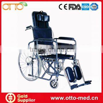 Steel reclining wheelchair