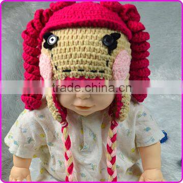 handmade girls crochet beanie hat with flower