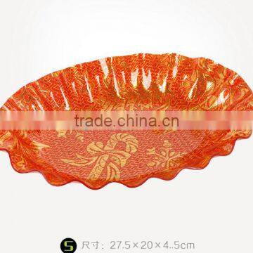 2015 Fashional Oval Household Acrylic Fruit Plate Dry Fruit Plate