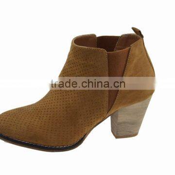 Slip on Chelsea Boots,high Heel Suede Lady Boots,chain Ankle Boot