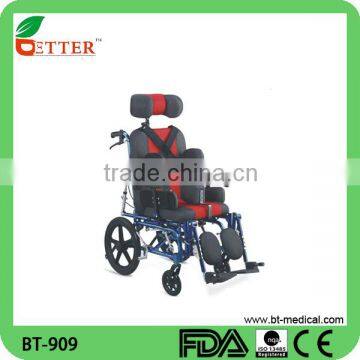 Best selling Foldable aluminum Wheelchair for Cerebral Palsy children