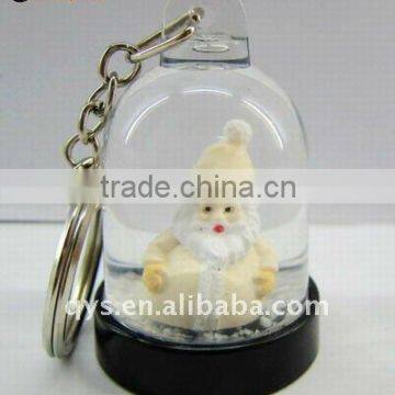 Santa Claus Snow Globe Key Chain/Key Ring