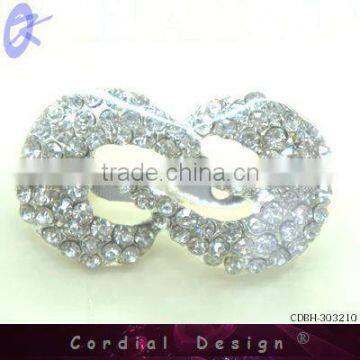 2013 Newest design jewelry infinite rhinestone brooch for girls