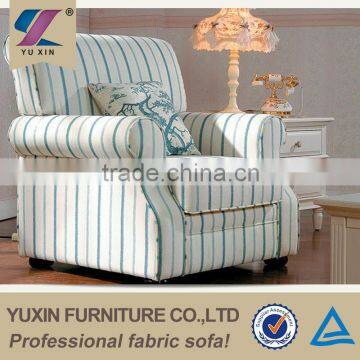 Hotel stripe Sofa/hotel armchair/single chair in fabric