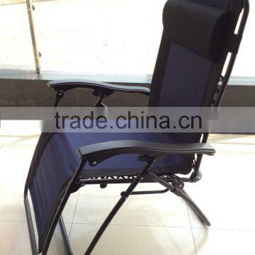 Covered Edge Blue Oxford Fabric Zero Gravity Chair