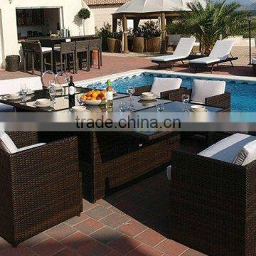 China hotel furniture balcony/poly rattan garden furniture with low price