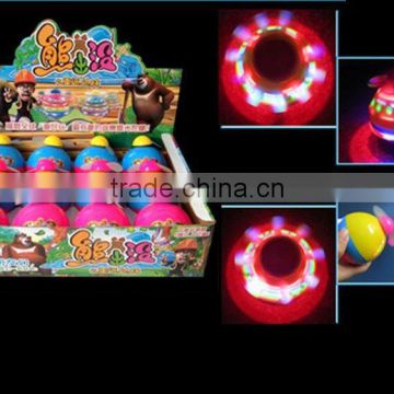 Super Laser Top cartoon Flashing led light Laser Top LED Light Spin-Baby blade Music Wind Up Spinning Flash top toys