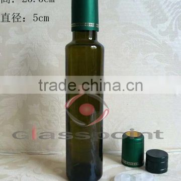 250ml dark green oil bottle with aluminium cap