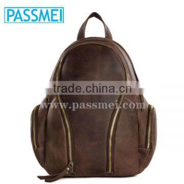 Vintage Genuine Crazy Horse Leather Backpack