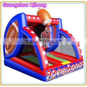 outdoor or indoor sport game inflatable football toss game, good quality inflatable sports arena for sale