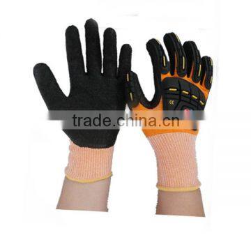 Latex Coated Crinkle Work TPR Back Protection Gloves