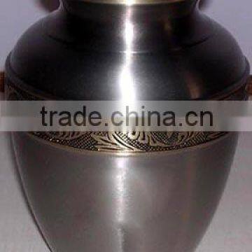 Avalon Series Evening Silver Brass Cremation Urn