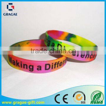 Multi Colour Swirl Silicone Wristbands