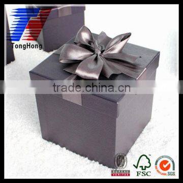 Custom exquiste and cheap price gift packaging box with ribbon for sale