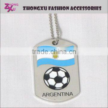 Custom 2016 UEFA European Football Championship Flag National Team Dog Tag Necklace Jewelry