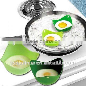 FDA & LFGB approval round silicone perfect egg poacher