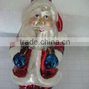 elegant glass santa doll christmas tree decor