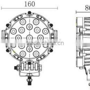 Best Option for 7" 51W Led Work Light for Car Led Headlight 51W Led off Road Light photo-2