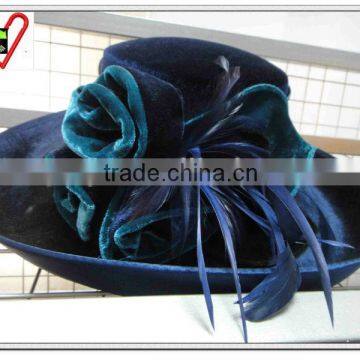 The 2001 new fether Satin hat for formal party