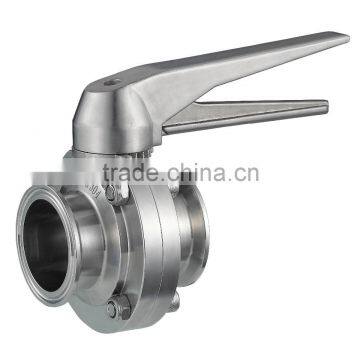 SS304 SMS Stainless Steel Sanitary Butterfly Valve photo-4