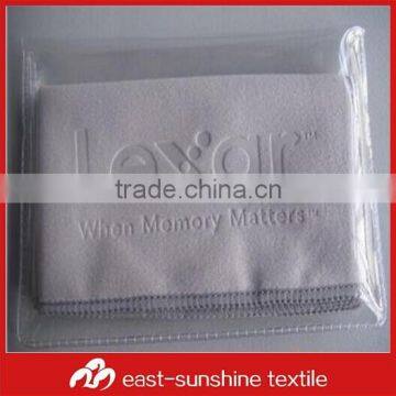 custom logo printed microfiber chamois suede cleaning cloth,edgeless microfiber cloth