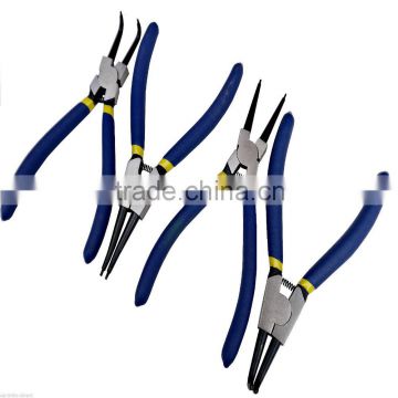 4pc Circlip Plier Set 7" Snap Ring Pliers Internal External Bent Straight