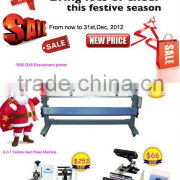 Brightness Christmas promtion 15% off 1600 eco-solvent DX5 pinter