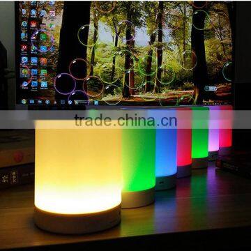 Hot selling super bass bluetooth MP3 speaker ,mini led light speaker with fm radio
