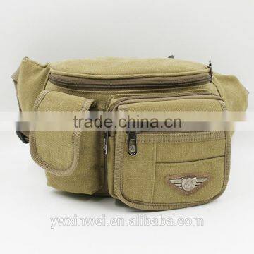 High quality outdoor and travel climbing canvas waist pack,Factory customized wholesale waist bag WB-027