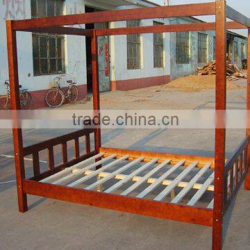 Solid Pine Wood Bed For Bedroom Furniture