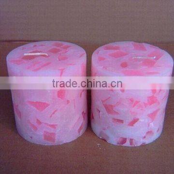 scale paraffin pillar candle