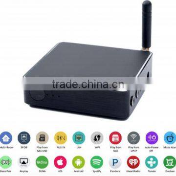 DLNA, Airplay, Spotify connect, Qplay High quality long range wifi audio receiver