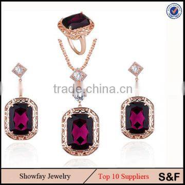 Big Gemstone Stone Crystal Jewelry Yiwu Costume Jewelry Sets