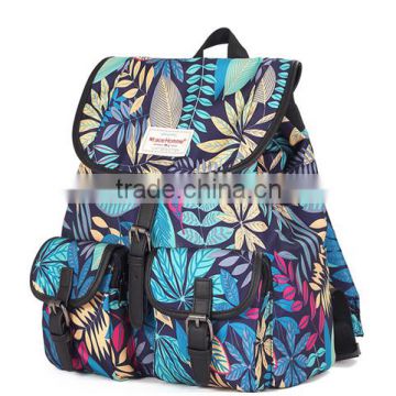 fashion korean girl's floral school backpack