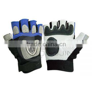 China Half Finger Bicycle Leather Racing Gloves