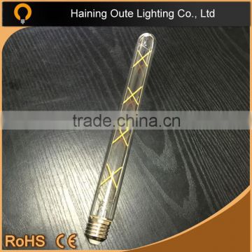 A warm light effect long tube clear glass led light bulbs for indoor