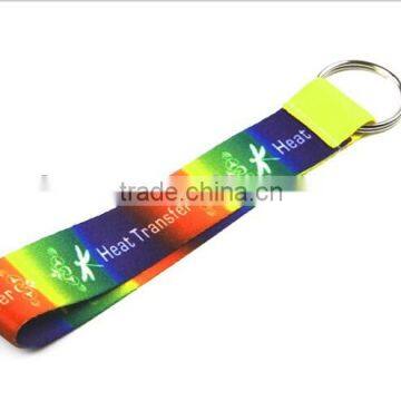 colorful short sumblimation key chain lanyard