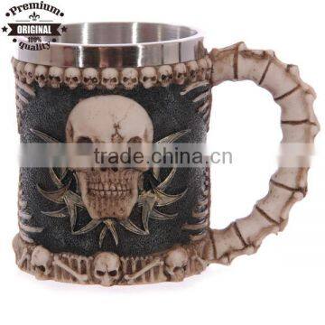 polyresin unique Skull Head beer steins