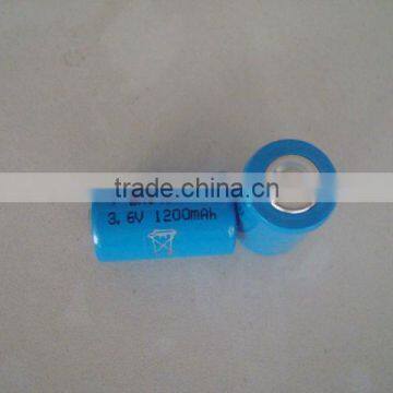 1/2AA 3.6v 1200mah ER14250 LiSOCl2 battery cell